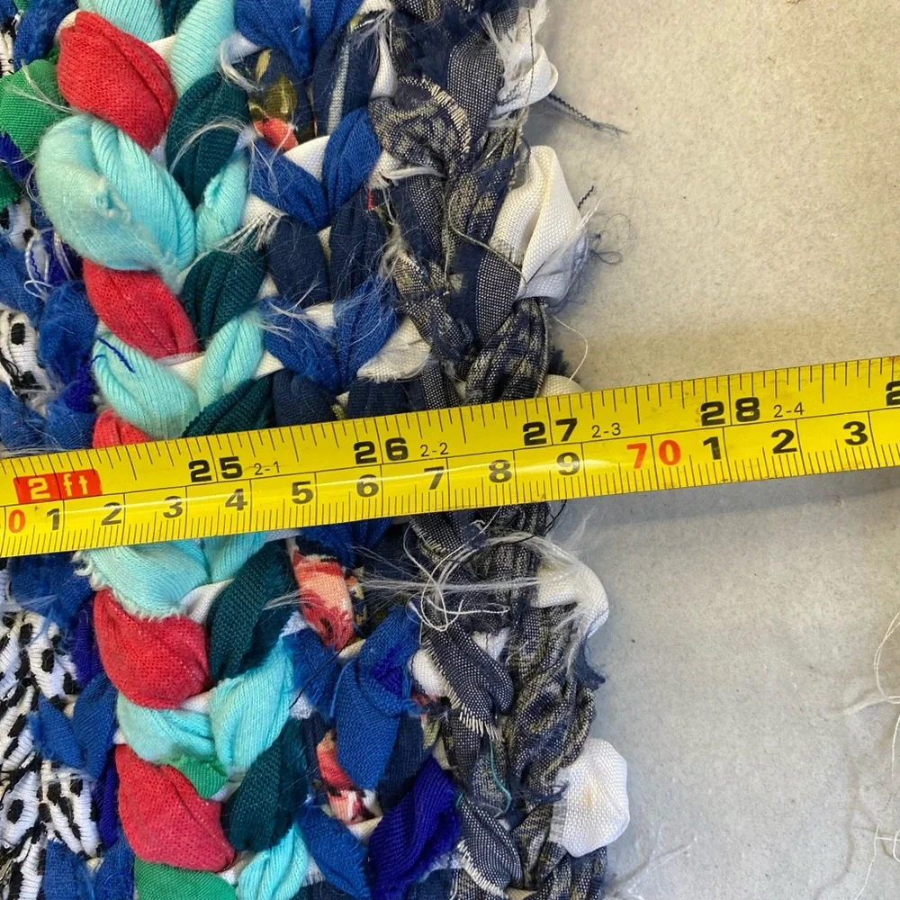 Handcrafted Rag Rug Pet Bed